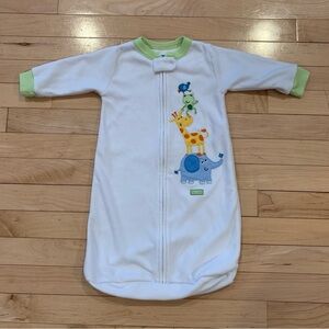 Carter's baby sleep sack 0-9 months fleece neutral animal theme for boys girls